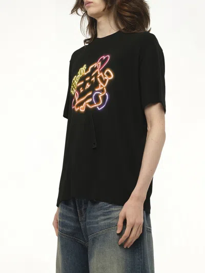 Doublet Men's Big Japanese Neon Paint Fan Service T-shirt In Black