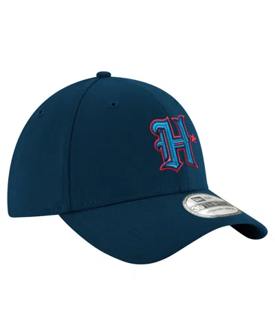 New Era Men's Navy Houston Texans Throwback Crawl Standard 39thirty Flex Hat