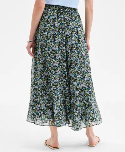 On 34th Women's Floral Tiered Midi Skirt, Exclusively At Macy's In Green