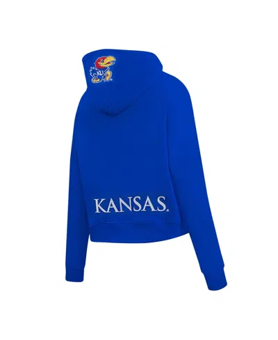 Pro Standard Women'sâ Royal Kansas Jayhawks Game Day Sequin Full-zip Hooded Jacket