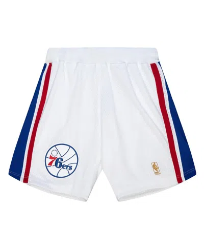 Mitchell & Ness Men's White Philadelphia 76ers 1996-97 Hardwood Classics Authentic Home Shorts In White