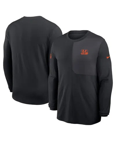 Nike Cincinnati Bengals Sideline Coach  Men's Dri-fit Nfl Long-sleeve Top In Gold