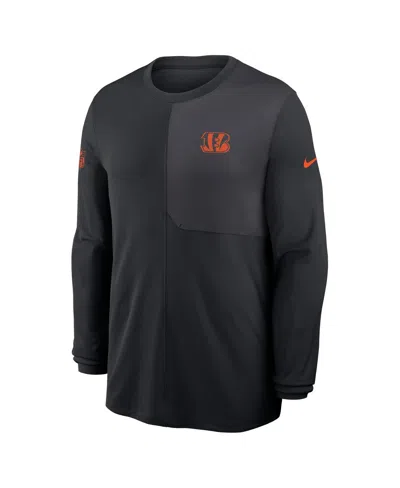 Nike Cincinnati Bengals Sideline Coach  Men's Dri-fit Nfl Long-sleeve Top In Gold