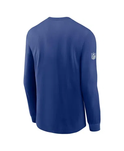 Nike Men's Royal New York Giants Sideline Performance Long Sleeve T-shirt In Blue