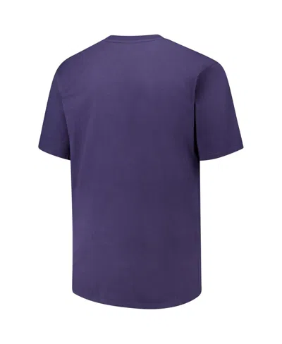 Mitchell & Ness Navy Notre Dame Fighting Irish Big & Tall Fade Away Premium T-shirt In Purple
