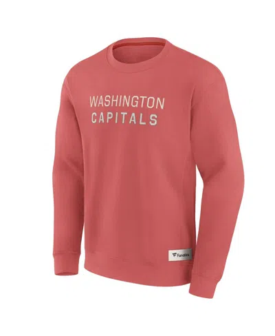 Fanatics Men's Red Washington Capitals Elements Future Ground Lettering Pullover Sweatshirt In Orange