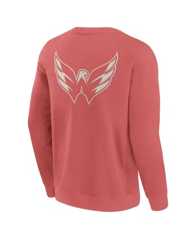Fanatics Men's Red Washington Capitals Elements Future Ground Lettering Pullover Sweatshirt In Orange