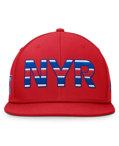 Fanatics Men's Red New York Rangers Authentic Pro Team Rink Snapback Hat