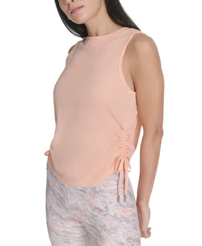 Calvin Klein Performance Women's Ruched Side-tie Tank Top In Pink