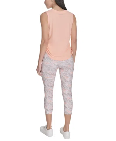 Calvin Klein Performance Women's Ruched Side-tie Tank Top In Pink
