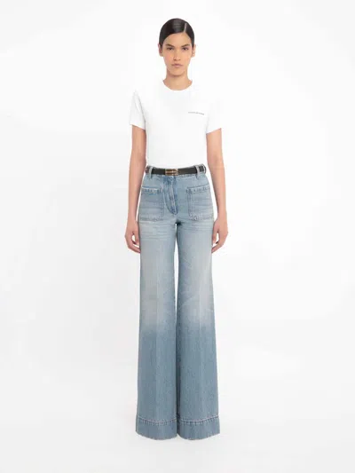 Victoria Beckham Alina Denim Jeans In Blue