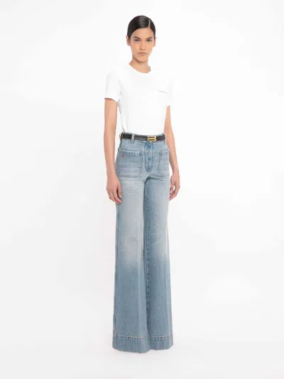 Victoria Beckham Alina Denim Jeans In Blue