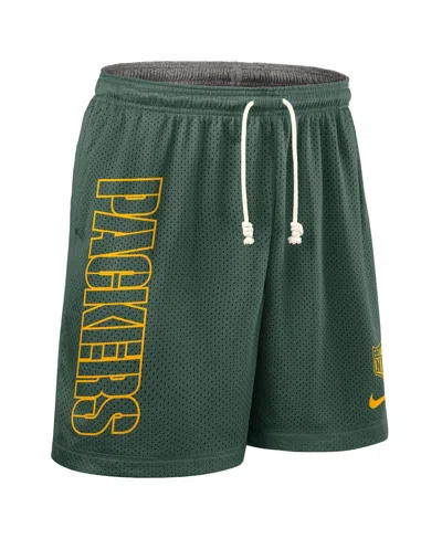 Nike Men's Green Bay Packers Sideline Reversible Performance Shorts In Green