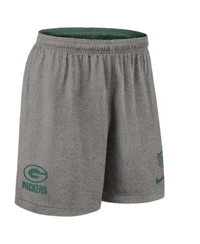 Nike Men's Green Bay Packers Sideline Reversible Performance Shorts In Green