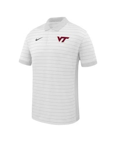 Nike Men's White Virginia Tech Hokies 2025 Early Seasonâ Coaches Sideline Victory Stripe Performance Polo In White