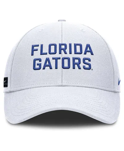 Nike Men's White Florida Gators Rise Practice Adjustable Hat In White