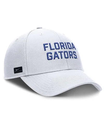 Nike Men's White Florida Gators Rise Practice Adjustable Hat In White