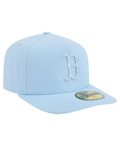 New Era Men's Light Blue Boston Red Sox Color Pack A-frame 59fifty Fitted Hat
