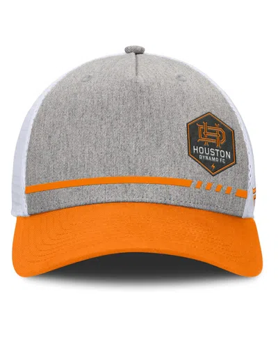 Fanatics Men's Heather Gray Houston Dynamo Fc Low Block Trucker Adjustable Hat