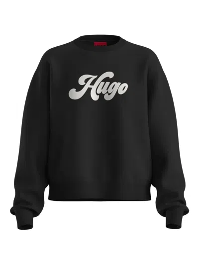 Hugo Boss Logo-print Sweatshirt In Black