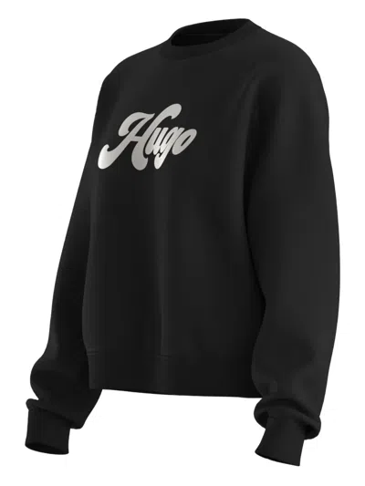 Hugo Boss Logo-print Sweatshirt In Black