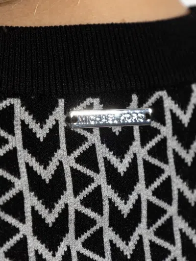 Michael Michael Kors Monogram-pattern Top In Black