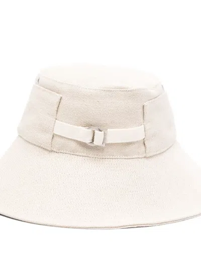 Jacquemus Le Bob De-nimes Bucket Hat In White