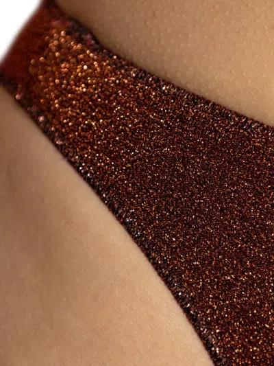 Oseree Glitter-detail Two-tone Bikini In Multi