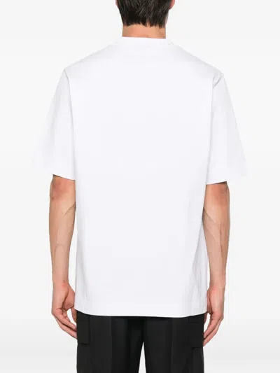 Rhun Logo-embroidered T-shirt In White