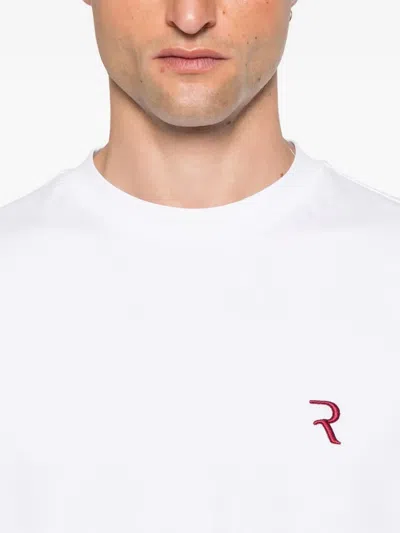 Rhun Logo-embroidered T-shirt In White
