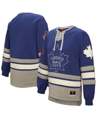 Mitchell & Ness Women's Blue Toronto Maple Leaf's Heritage Lace-up Pullover Sweatshirt In Blue