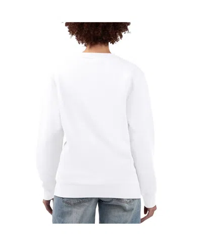 G-iii 4her By Carl Banks Women'sâ White Detroit Tigers Team Logo Fleece Pullover Sweatshirt In White