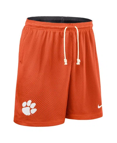 Nike Men's Orange/charcoal Clemson Tigers 2025 Sideline Reversible Performance Shorts In Orange
