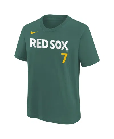 Nike Big Boys And Girls Masataka Yoshida Green Boston Red Sox 2025 City Connect Fuse Name Number T-shirt In Green