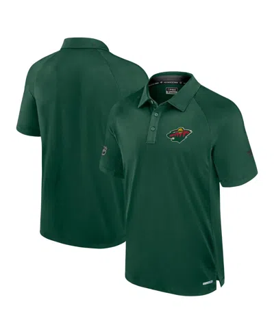 Fanatics Men's Green Minnesota Wild Authentic Pro Rink Polo Shirt In Green