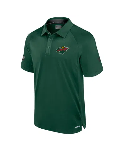 Fanatics Men's Green Minnesota Wild Authentic Pro Rink Polo Shirt In Green
