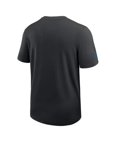 Nike Men's Black Detroit Lions Sideline Uv Performance Coach T-shirt In Black