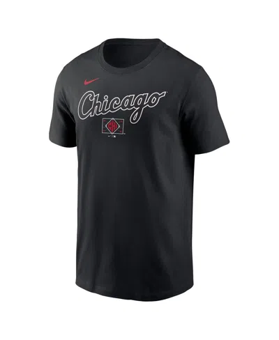 Nike Men's Black Chicago White Sox City Connect Wordmark T-shirt In Black
