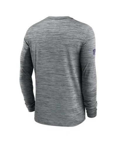 Nike Minnesota Vikings Sideline Team Issue Velocity  Men's Dri-fit Nfl Long-sleeve T-shirt In Gray