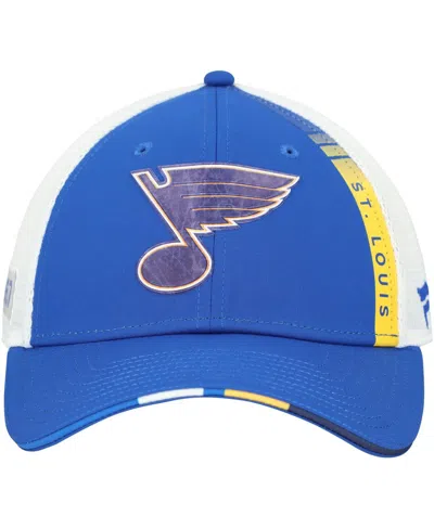Fanatics Men's Royal St. Louis Blues Authentic Pro Draft Adjustable Trucker Hat
