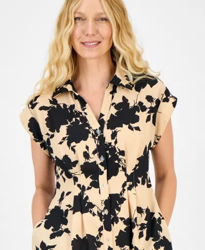 Julia Jordan Women's Spread-collar Button-front Dress In Multi
