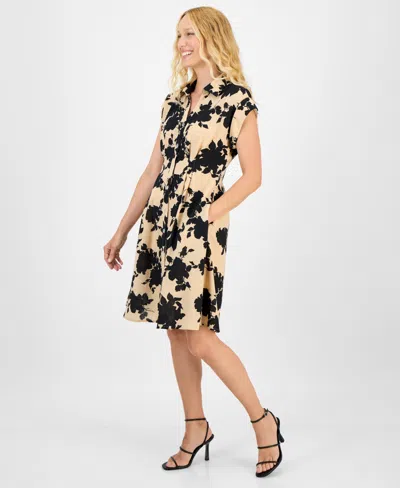 Julia Jordan Women's Spread-collar Button-front Dress In Multi