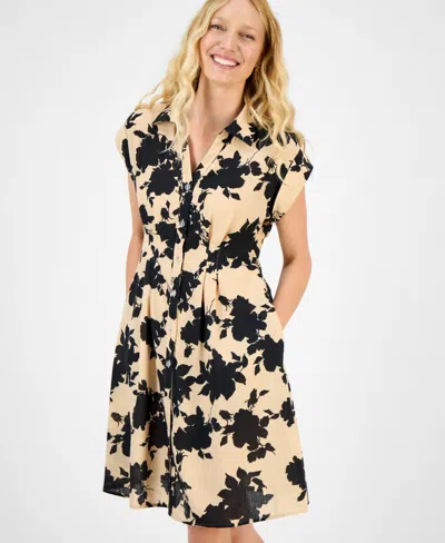 Julia Jordan Women's Spread-collar Button-front Dress In Multi
