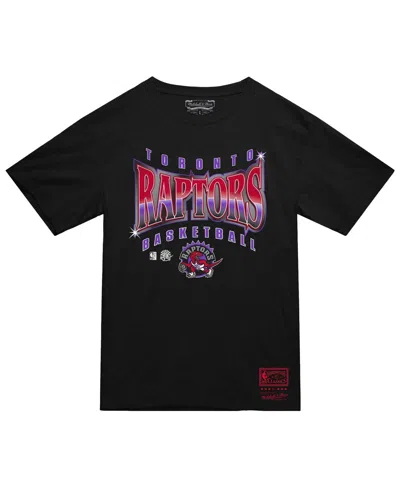 Mitchell & Ness Men's Black Toronto Raptors Worldwide Collection Glow Up T-shirt In Black