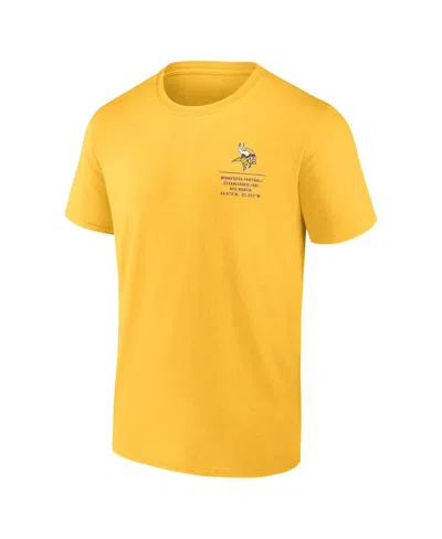 Fanatics Men's Gold Minnesota Vikings Repeat Stats T-shirt In Gold