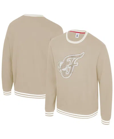 Stadium Essentials Men's And Women's Tan Indiana Fever Club Level Chenille Pullover Sweatshirt In Neutral