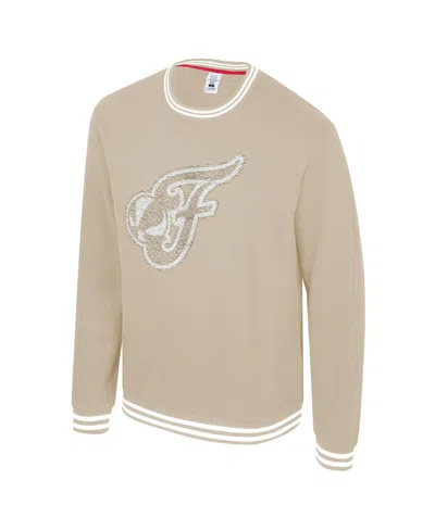 Stadium Essentials Men's And Women's Tan Indiana Fever Club Level Chenille Pullover Sweatshirt In Neutral