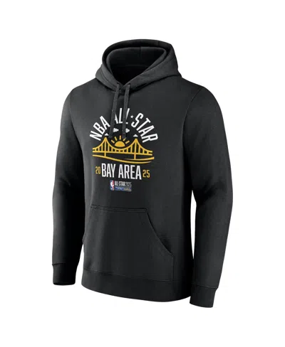 Fanatics Men's And Women's Black 2025 Nba All-star Game Bay Bridge Pullover Hoodie In Gray