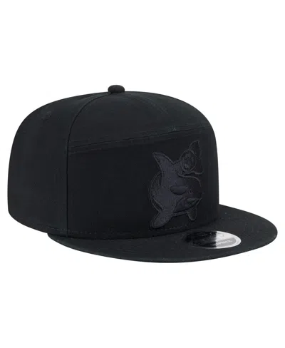 New Era Men's Black Seattle Sounders Fc Canvas 9fifty Snapback Hat