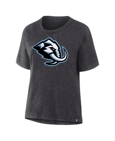 Fanatics Women's Heather Charcoal Utah Mammoth Primary Logo Legacy T-shirt In Black